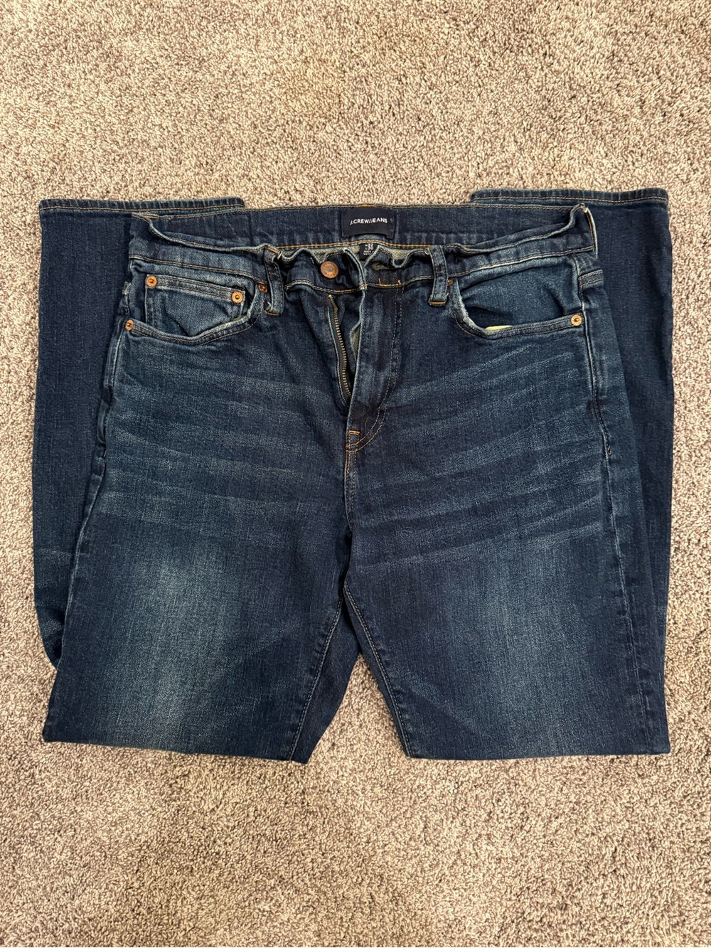 J. Crew Dark Blue Relaxed Fit Men's Jeans
